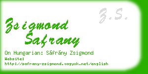 zsigmond safrany business card