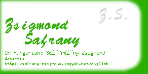zsigmond safrany business card